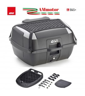 Bauletto Moto Givi 45 Litri Monolock Nero Universale Kit Completo Di Schienalino