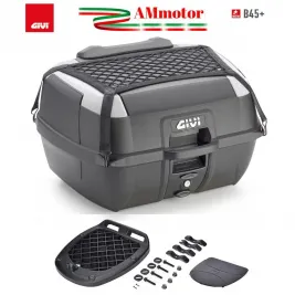 Bauletto Moto Givi 45 Litri Monolock Nero Universale Kit Completo Di Schienalino