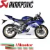 Akrapovic Yamaha Yzf R6 10 2021 Terminale Di Scarico Slip-On Line Titanio Moto