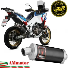 Mivv Honda Africa Twin 1100 Crf Terminale Di Scarico Moto Marmitta Dakar Inox Nero Omologato