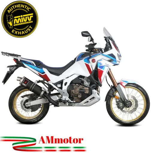 Mivv Honda Africa Twin 1100 Crf Terminale Di Scarico Moto Marmitta Dakar Inox Nero Omologato