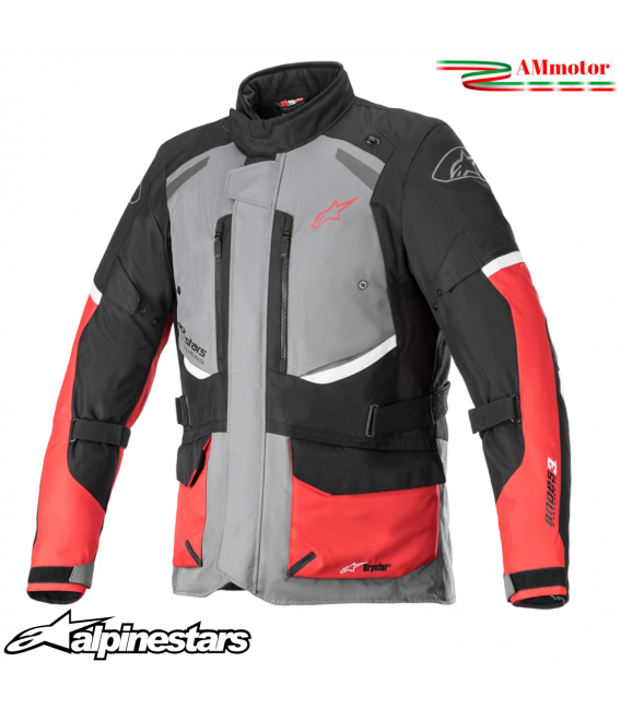 Giacca Moto ALPINESTARS Andes V3 Drystar Jacket Dark Gray / Black / Bright Red