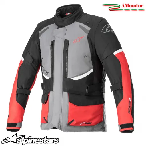 Giacca Moto ALPINESTARS Andes V3 Drystar Jacket Dark Gray / Black / Bright Red