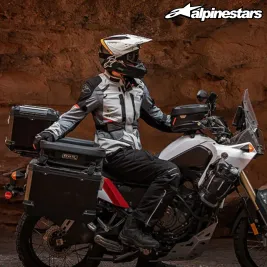 Completo Giacca più Pantalone Moto ALPINESTARS Andes V3 Drystar Jacket Ice Gray Dark Gray 2
