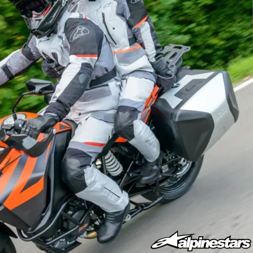 Completo Giacca più Pantalone Moto ALPINESTARS Andes V3 Drystar Jacket Ice Gray Dark Gray