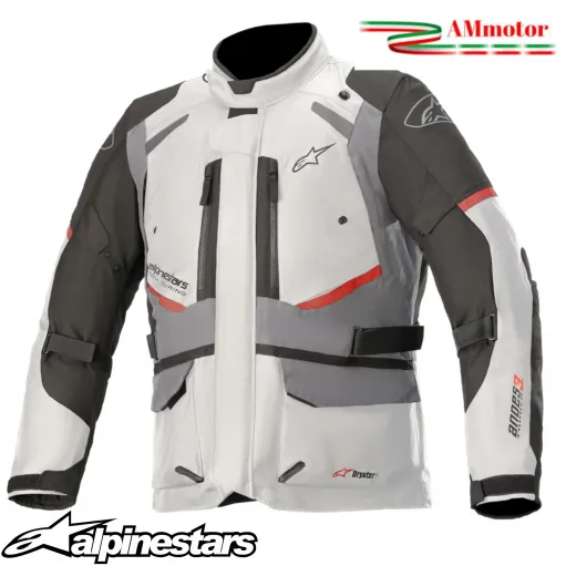 Completo Giacca più Pantalone Moto ALPINESTARS Andes V3 Drystar Jacket Ice Gray Dark Gray