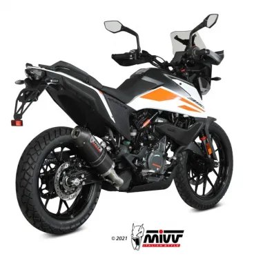 Mivv Ktm 390 Adventure Terminale Di Scarico Moto Marmitta Oval Carbonio Cap Omologato