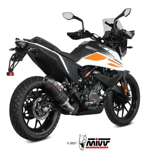 Mivv Ktm 390 Adventure Terminale Di Scarico Moto Marmitta Oval Carbonio Cap Omologato