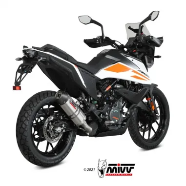 Mivv Ktm 390 Adventure Terminale Di Scarico Moto Marmitta Oval Titanio Omologato