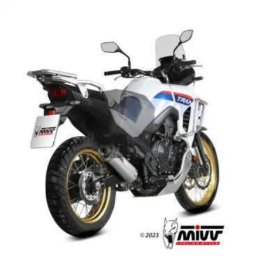 Mivv Honda Transalp 750 Terminale Di Scarico Moto Marmitta Ovale Inox Omologato
