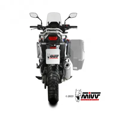 Mivv Honda Transalp 750 Terminale Di Scarico Moto Marmitta Ovale Inox Omologato