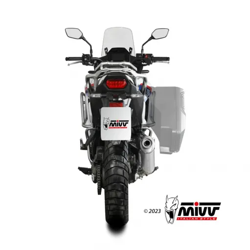 Mivv Honda Transalp 750 Terminale Di Scarico Moto Marmitta Ovale Inox Omologato