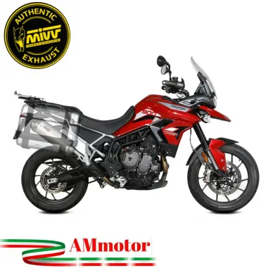 Mivv Triumph Tiger 900 Terminale Di Scarico Moto Marmitta Oval Titanio Carbon Cap Omologato