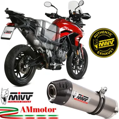 Mivv Triumph Tiger 900 Terminale Di Scarico Moto Marmitta Oval Titanio Carbon Cap Omologato