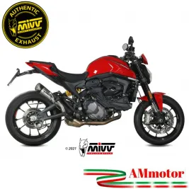 Mivv Ducati Monster 937 / + Terminale Di Scarico Moto Marmitta X-M5 Titanio Omologato 2