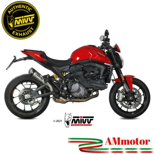 Mivv Ducati Monster 937 / + Terminale Di Scarico Moto Marmitta X-M5 Titanio Omologato