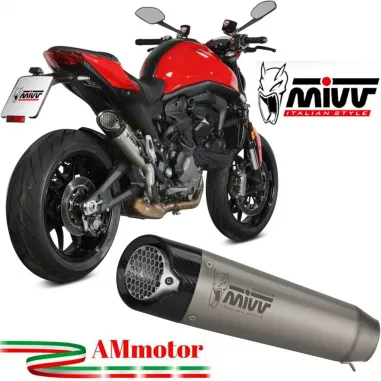 Mivv Ducati Monster 937 / + Terminale Di Scarico Moto Marmitta X-M5 Titanio Omologato