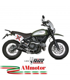 Mivv Ducati Scrambler 800 15 - 2020 Terminale Di Scarico Moto Marmitta Delta Race Inox Nero
