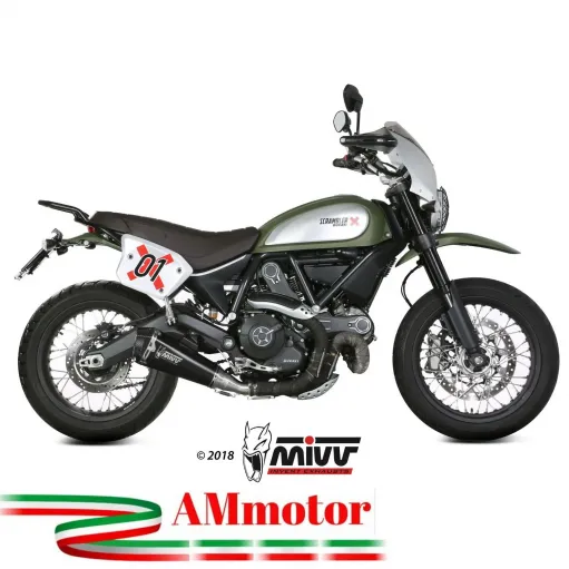 Mivv Ducati Scrambler 800 15 - 2020 Terminale Di Scarico Moto Marmitta Delta Race Inox Nero