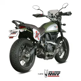 Mivv Ducati Scrambler 800 15 - 2020 Terminale Di Scarico Moto Marmitta Delta Race Inox Nero 2
