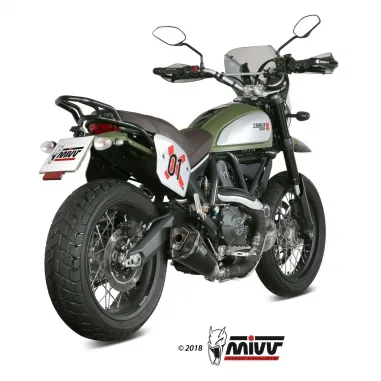 Mivv Ducati Scrambler 800 15 - 2020 Terminale Di Scarico Moto Marmitta Delta Race Inox Nero