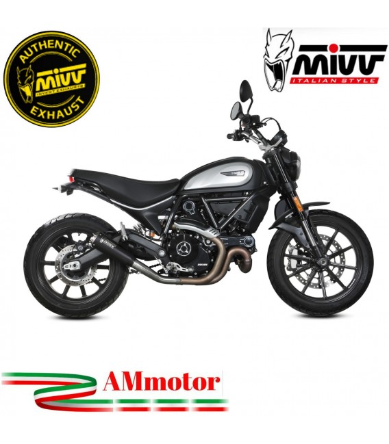 Mivv Ducati Scrambler 800 21 - 2022 Terminale Di Scarico Moto Marmitta X-M1 Inox Nero Racing