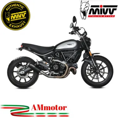 Mivv Ducati Scrambler 800 21 - 2022 Terminale Di Scarico Moto Marmitta X-M1 Inox Nero Racing