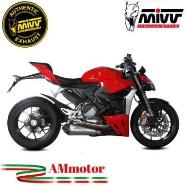 Mivv Ducati Streetfighter V2 Terminale Di Scarico Moto Slip-On Delta Race Inox
