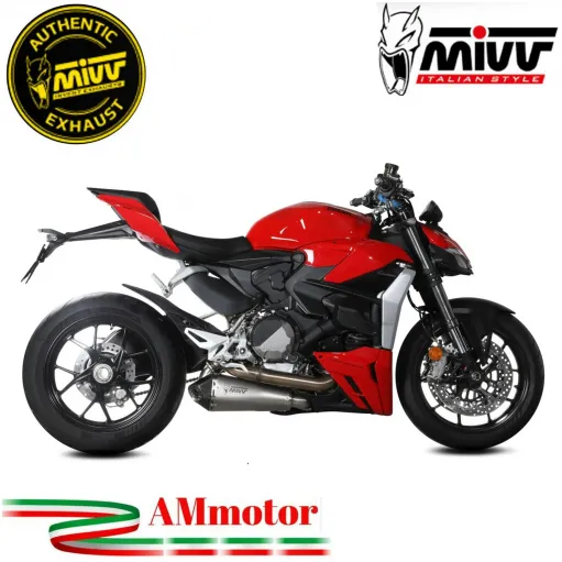 Mivv Ducati Streetfighter V2 Terminale Di Scarico Moto Slip-On Delta Race Inox