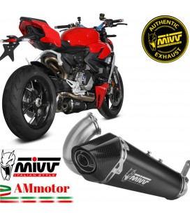 Mivv Ducati Streetfighter V2 Terminale Di Scarico Moto Slip-On Delta Race Inox Nero