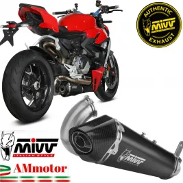Mivv Ducati Streetfighter V2 Terminale Di Scarico Moto Slip-On Delta Race Inox Nero