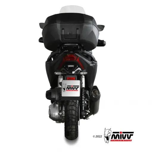 Mivv Honda Adv 350 Terminale Di Scarico Marmitta Mover Inox Nero Scooter