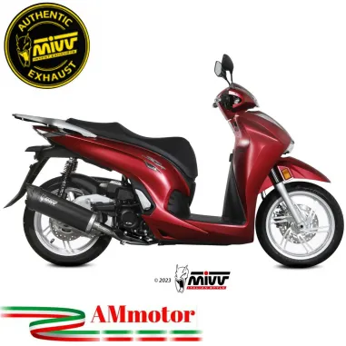 Mivv Honda SH 350 Terminale Di Scarico Marmitta Mover Inox Nero Scooter