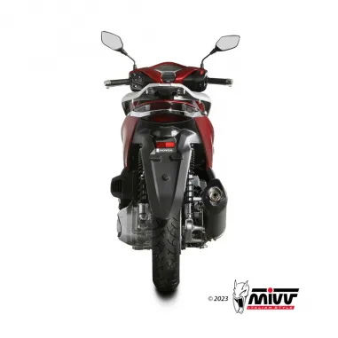 Mivv Honda SH 350 Terminale Di Scarico Marmitta Mover Inox Nero Scooter