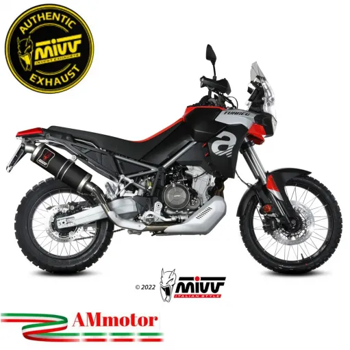 Mivv Aprilia Tuareg 660 Terminale Di Scarico Moto Marmitta Dakar Inox Nero
