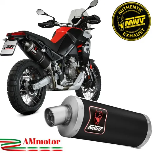 Mivv Aprilia Tuareg 660 Terminale Di Scarico Moto Marmitta Dakar Inox Nero