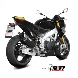 Mivv Aprilia Tuono V4 1100 21 - 2023 Terminale Di Scarico Moto Marmitta SR-1 Titanio Nero 2