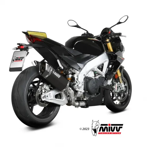 Mivv Aprilia Tuono V4 1100 21 - 2023 Terminale Di Scarico Moto Marmitta SR-1 Titanio Nero