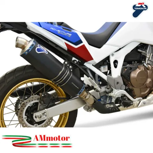 Terminale di scarico Termignoni Honda CRF 1100 L Africa Twin titanio nero