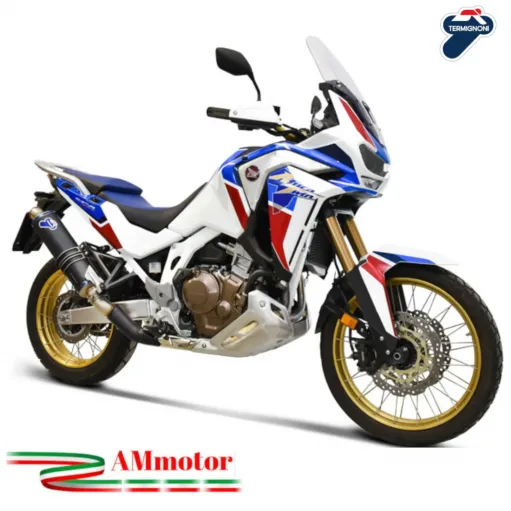 Terminale di scarico Termignoni Honda CRF 1100 L Africa Twin titanio nero