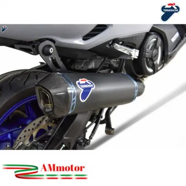 Scarico Completo Racing Termignoni Moto Yamaha T-MAX 560 Marmitta Inox Titanio Nero