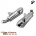 Coppia  Scarico Termignoni Ducati Monster 696 Silenziatore Moto Omologato Titanio