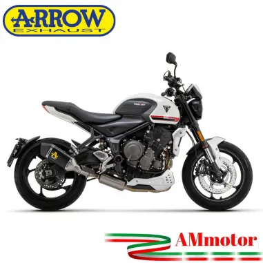Arrow Triumph Trident 660 Scarico Completo Moto Terminale Veloce Alluminio Nero Omologato