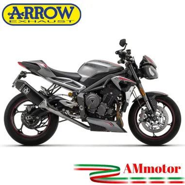 Arrow Triumph Steeet Triple 765 / RS 20 - 2022 Terminale Di Scarico Moto Marmitta Veloce Alluminio Nero Omologato