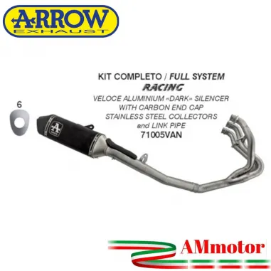 Arrow Triumph Steeet Triple 765 / RS 2023 Kit Scarico Completo Moto Veloce Alluminio Nero Racing