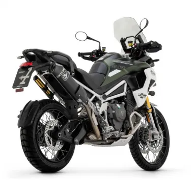 Arrow Triumph Tiger 1200 Terminale Di Scarico Moto Marmitta Veloce Alluminio Nero Racing Con Paracalore