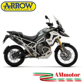 Arrow Triumph Tiger 1200 Terminale Di Scarico Moto Marmitta Veloce Alluminio Nero Omologato Con Paracalore
