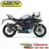 Arrow CF Moto 450NK / 450SR Terminale Di Scarico Moto Indy Race Evo Alluminio Nero Omologato