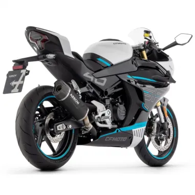 Arrow CF Moto 450NK / 450SR Terminale Di Scarico Moto Indy Race Evo Alluminio Nero Omologato