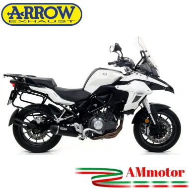 Arrow Benelli Trk 502 17 - 2020 Terminale Di Scarico Moto Marmitta Race-Tech Alluminio Nero Omologato
